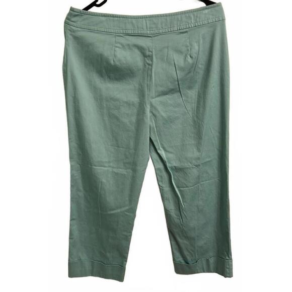 Pantology Size 10 Cropped Capri Seafoam Blue Pants - Picture 2 of 3